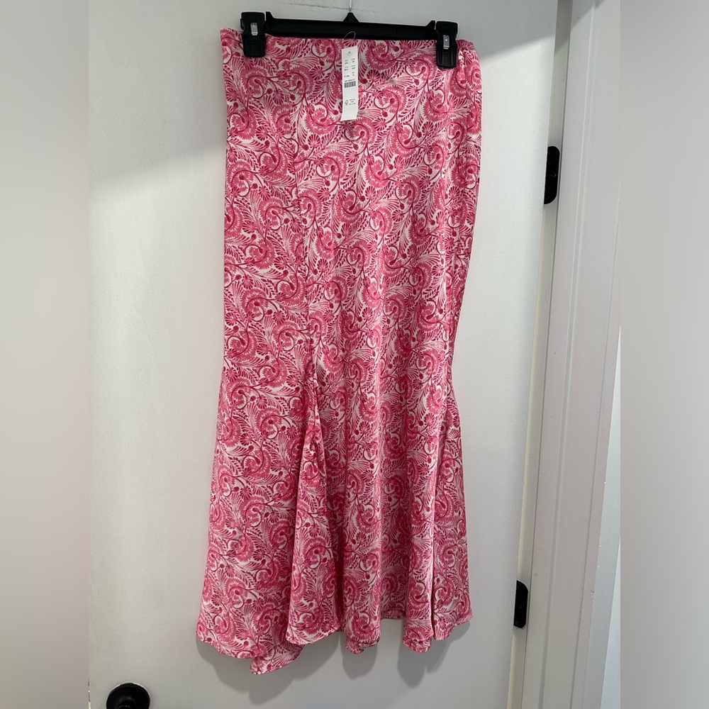 J. Crew Pink Paisley Skirt
